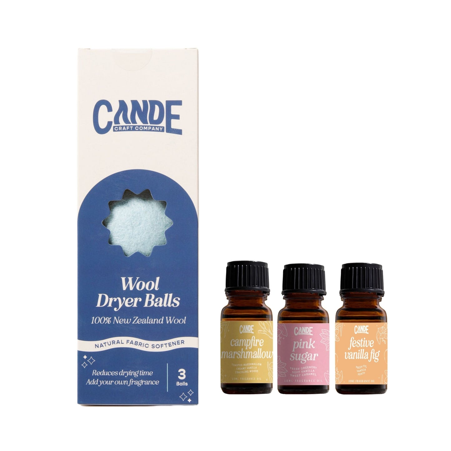 Wool Dryer Balls - 3 Pack with 3 Fragrance Oils - 1000+ Loads - Premium Natural Fabric Softener - Reduces Drying Time & Static