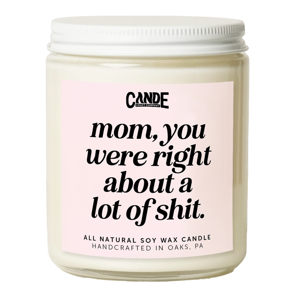 Mom You Were Right About a Lot of Shit Candle