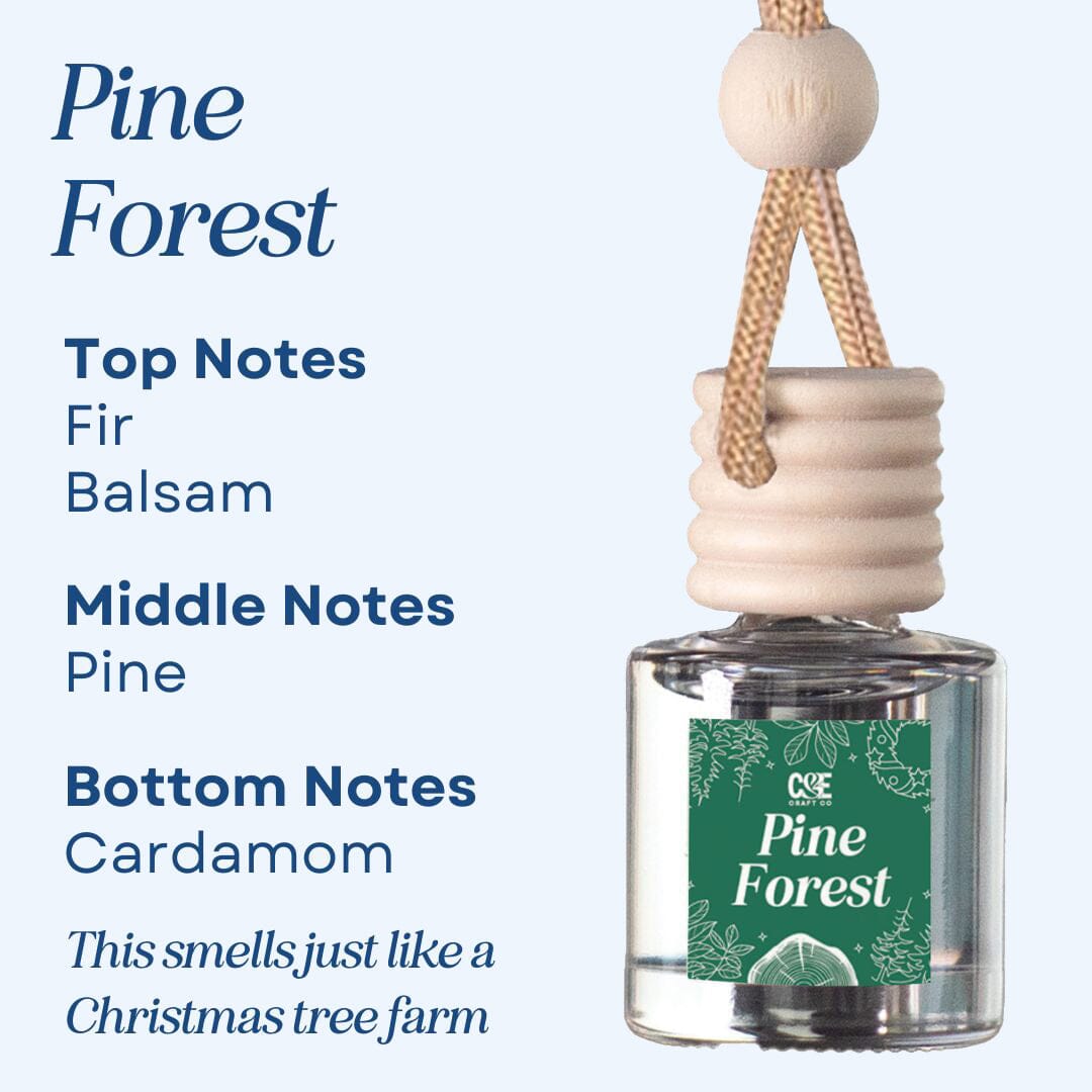 Scented Car Air Freshener Vehicle Air Fresheners CANDECraftCo Pine Forest 