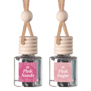 Scented Car Freshener 2 Pack C & E Craft Co Pink Sands & Pink Sugar 