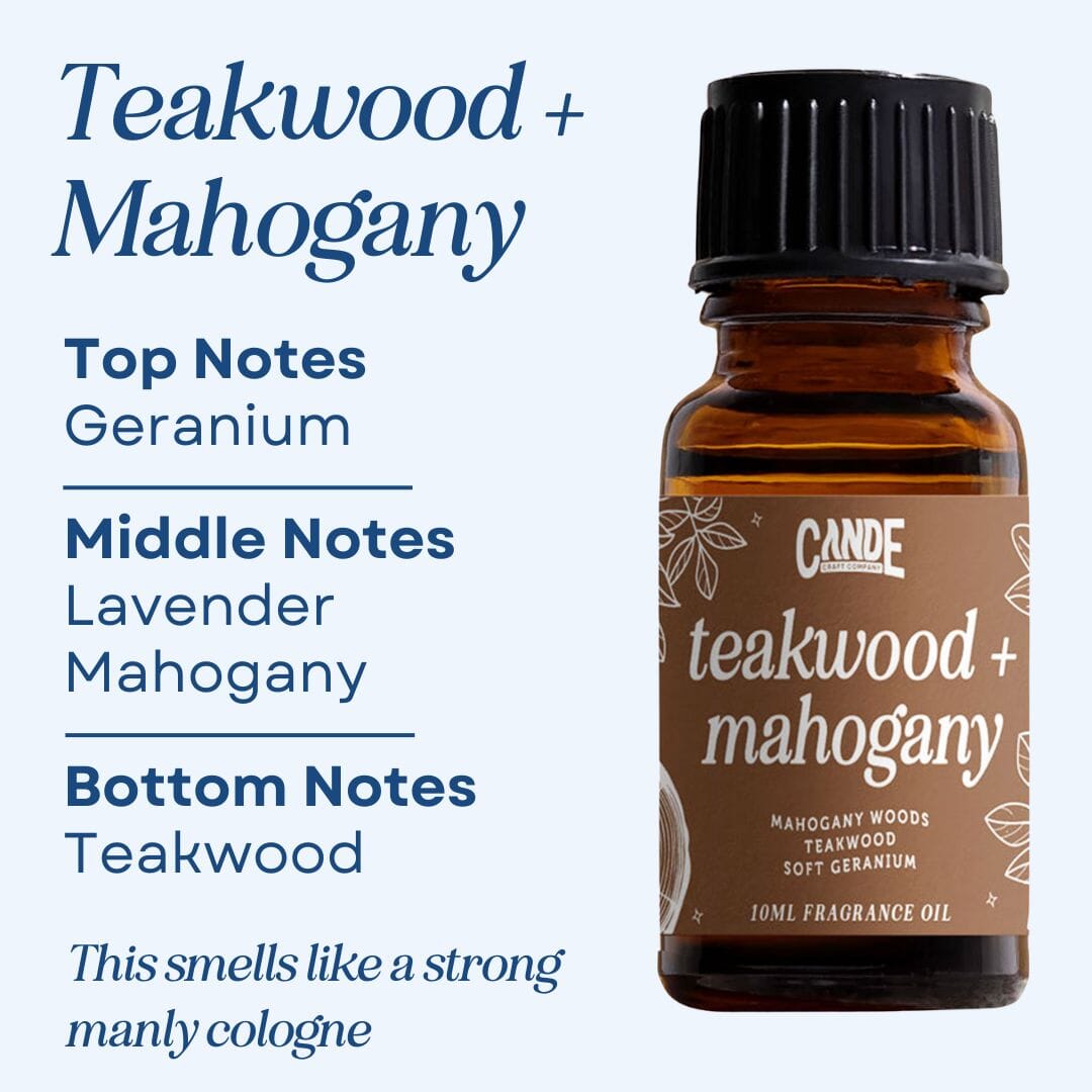 Scented Premium Fragrance Oil C & E Craft Co Teakwood + Mahogany 