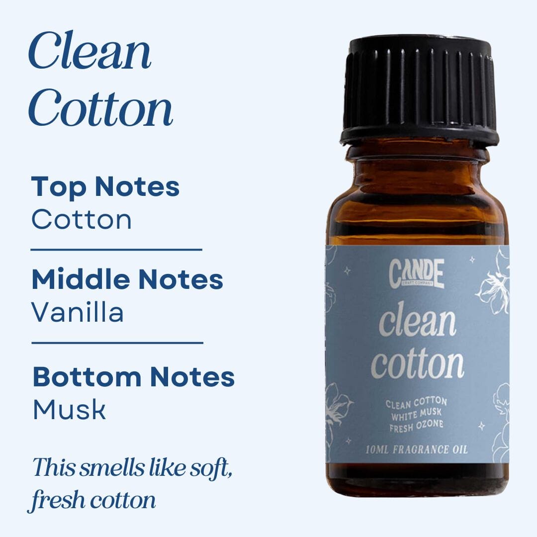 Scented Premium Fragrance Oil C & E Craft Co Clean Cotton 