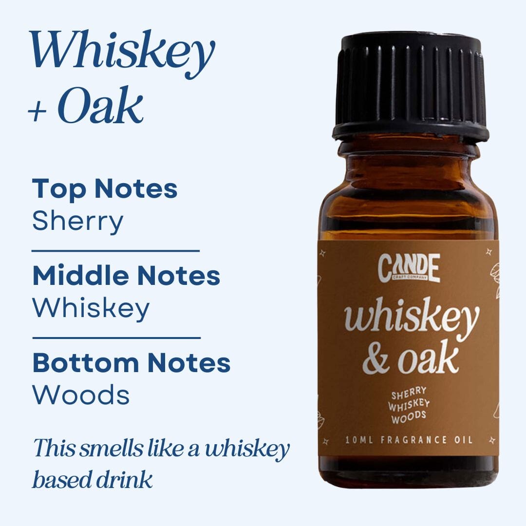 Scented Premium Fragrance Oil C & E Craft Co Whiskey & Oak 