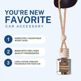 Teakwood + Mahogany Scented Car Freshener Vehicle Air Fresheners CE Craft 