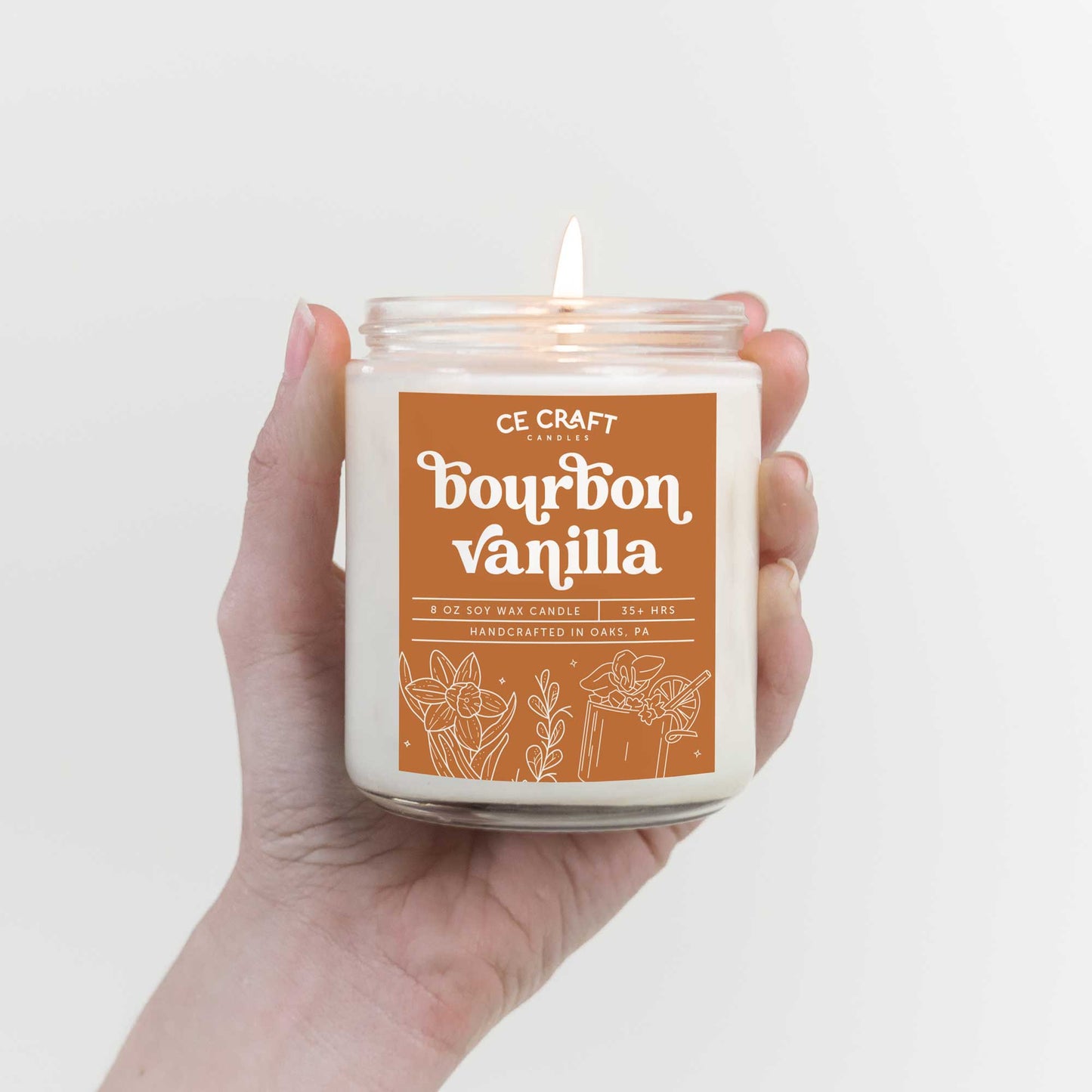 Bourbon Vanilla Scented Candle Candles CE Craft 