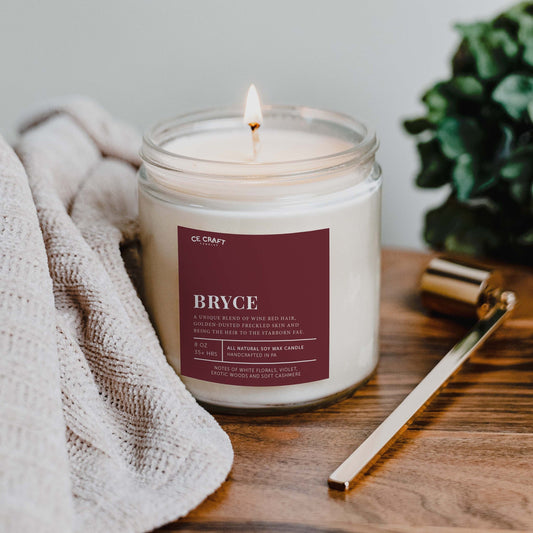 Bryce Scented Soy Wax Candle C & E Craft Co 