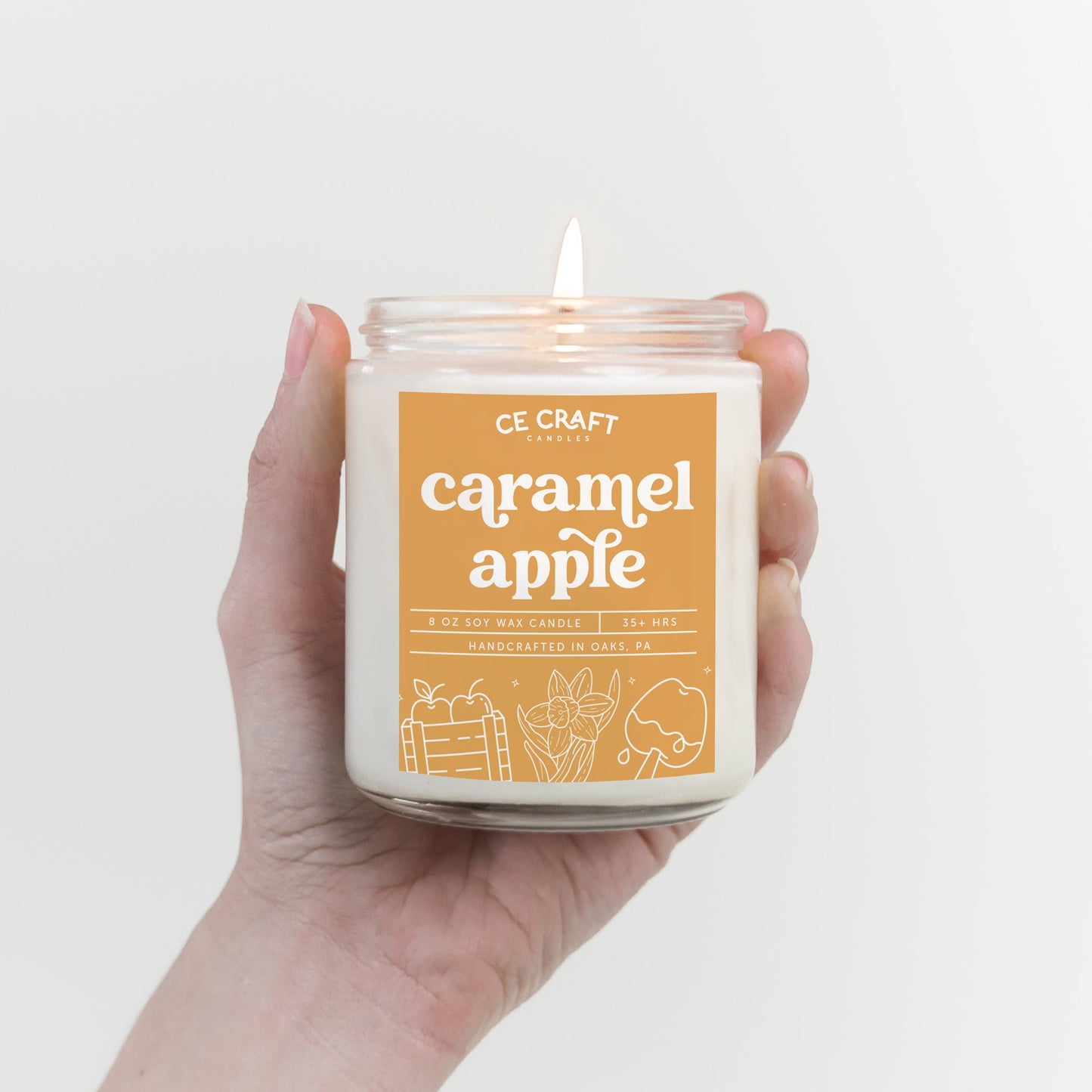 Caramel Apple Scented Candle Candles CE Craft 