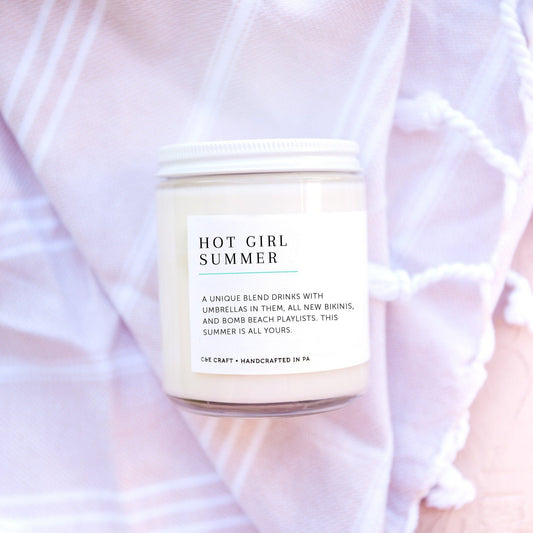 C&E - Hot Girl Summer Soy Wax Candle - Scented Candle - Gift for Her C & E Craft Co 