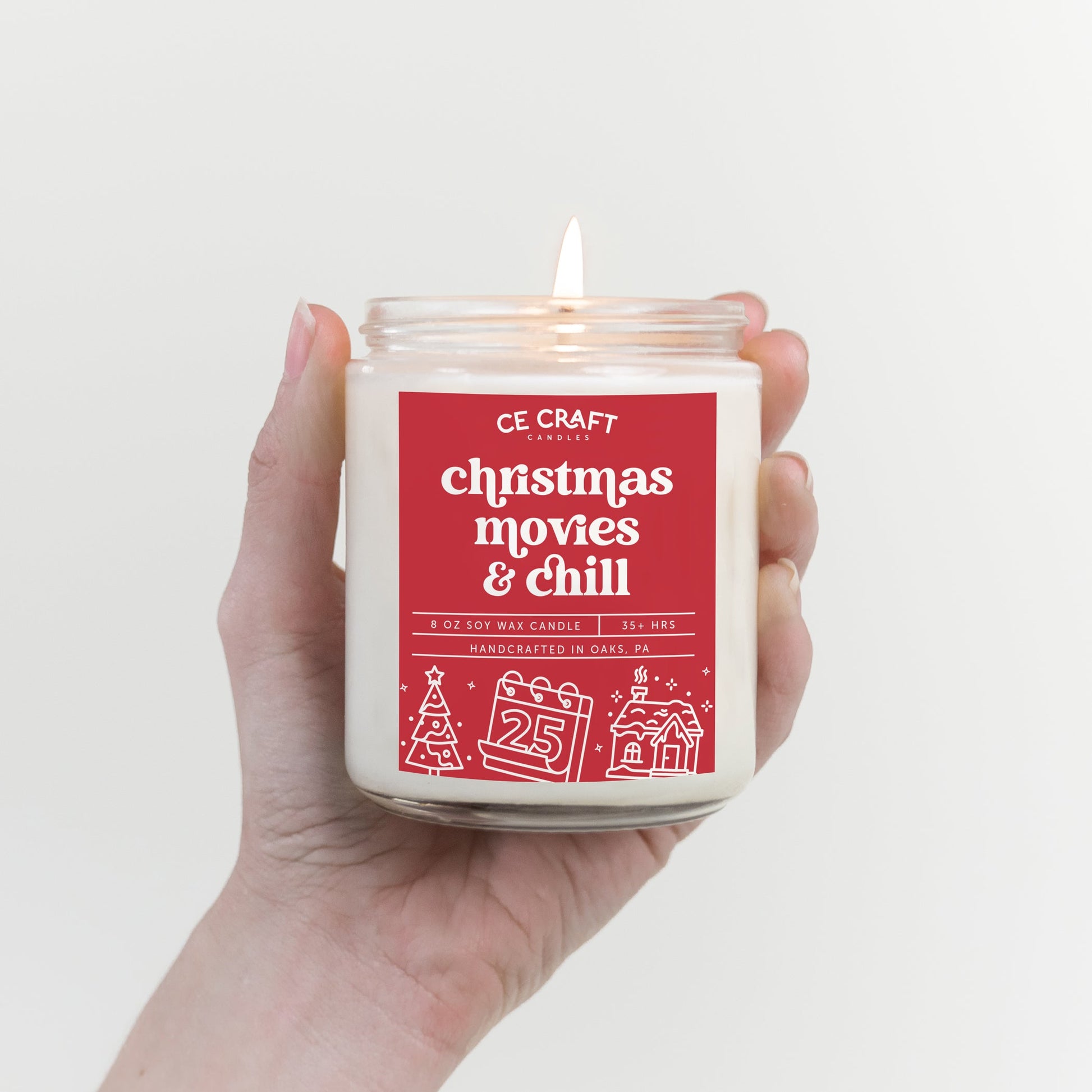 Christmas Movies & Chill Scented Candle Candles CE Craft 