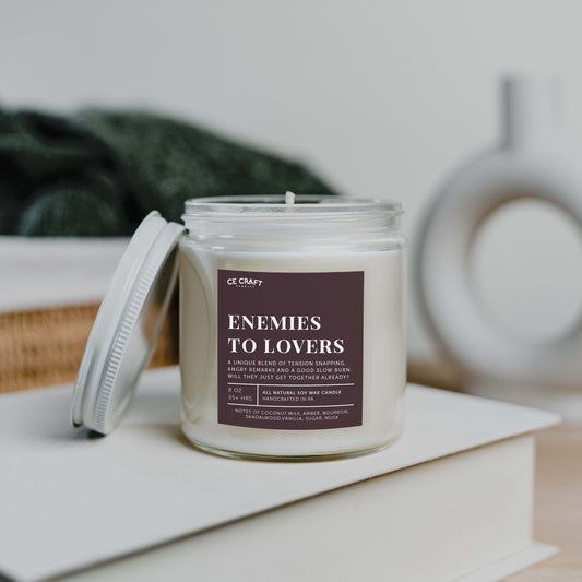 Enemies to Lovers Scented Soy Wax Candle C & E Craft Co 