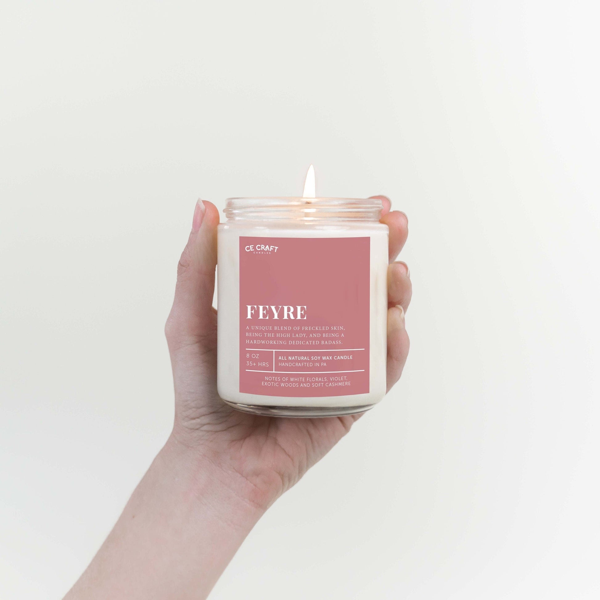 Feyre Scented Soy Wax Candle C & E Craft Co 
