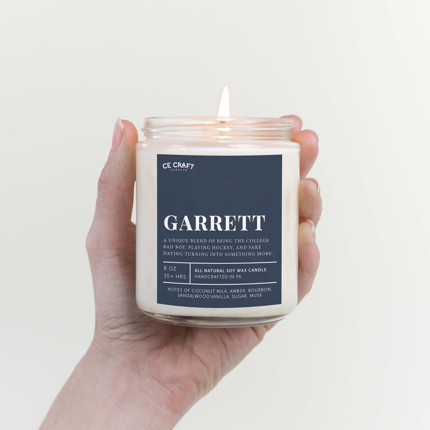 Garrett Graham Scented Scented Candle - The Deal Inspired Gift C & E Craft Co 
