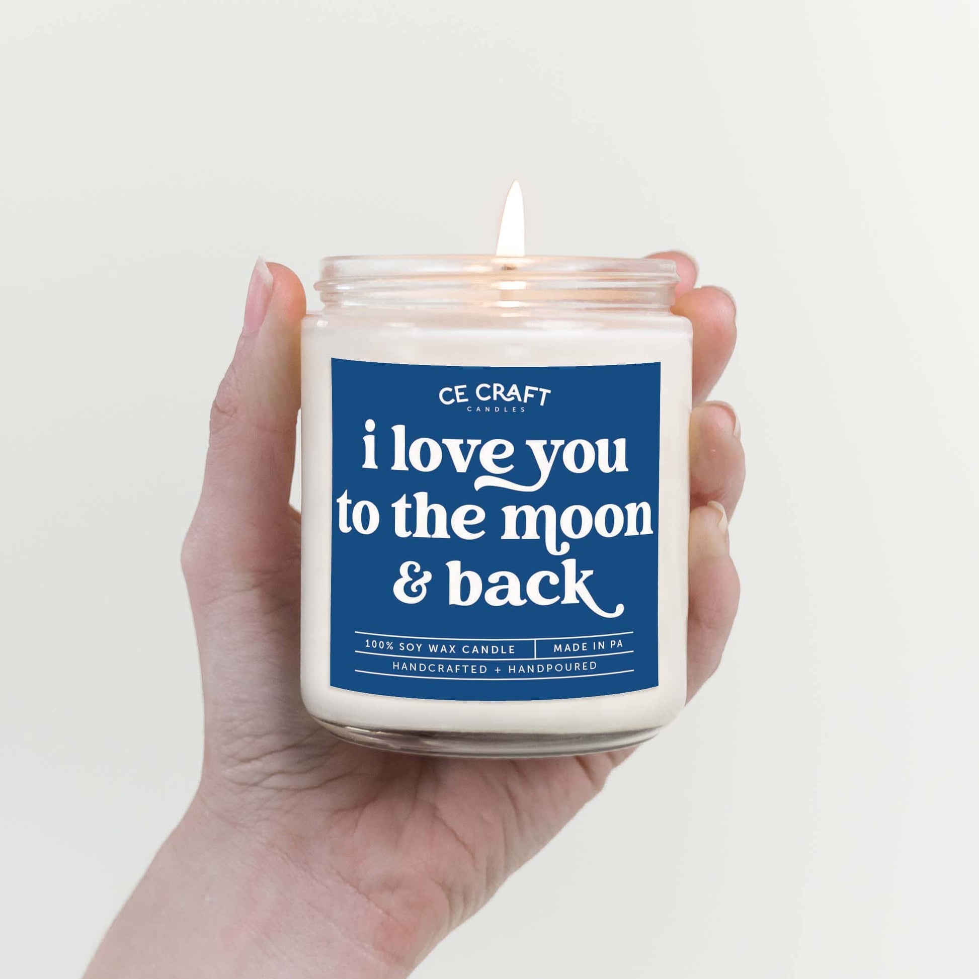 I Love You to the Moon and Back Candle Candles CE Craft 