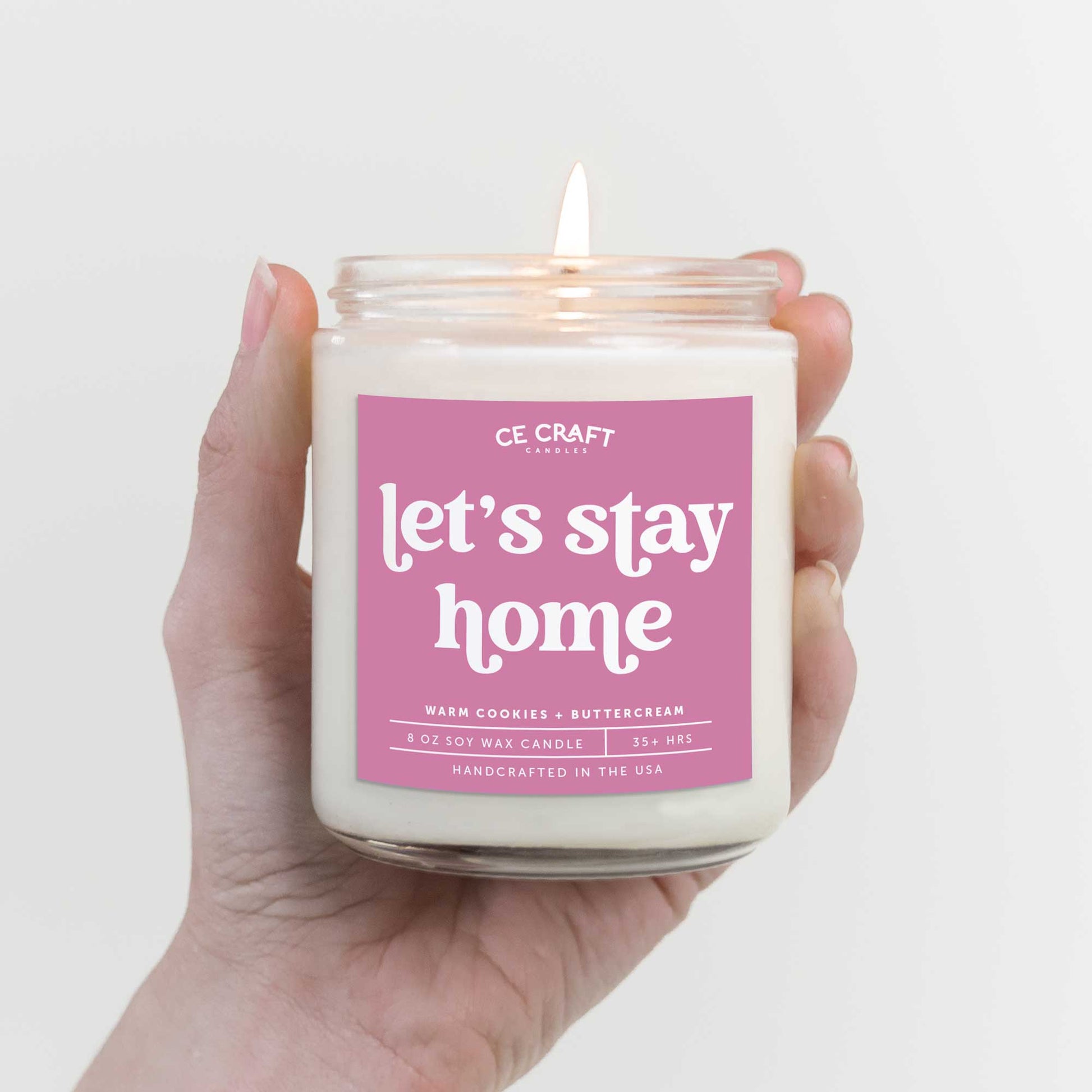Let's Stay Home Candle Candle CE Craft 