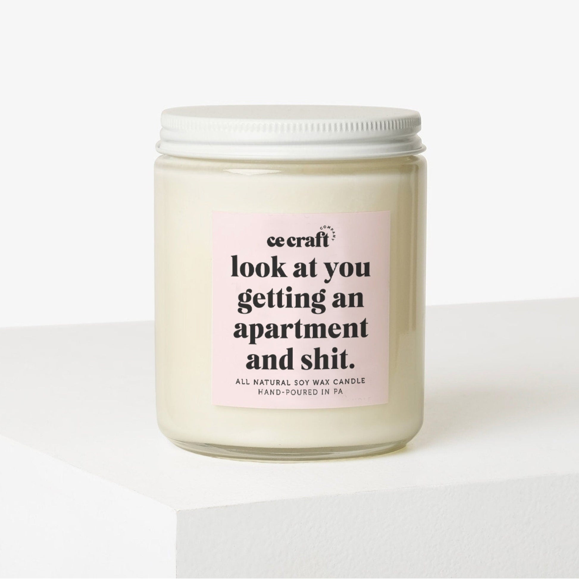 Look at You Getting an Apartment and Shit Soy Wax Candle C & E Craft Co 