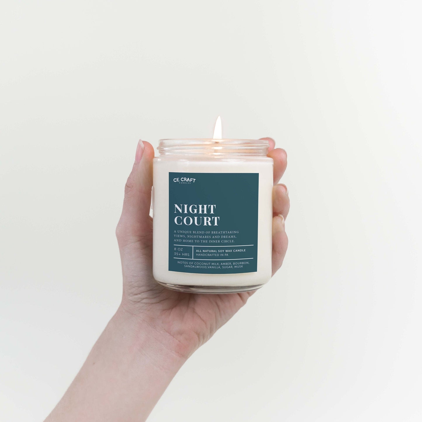 Night Court Scented Soy Wax Candle - A Court of Thrones and Roses InspireD C & E Craft Co 