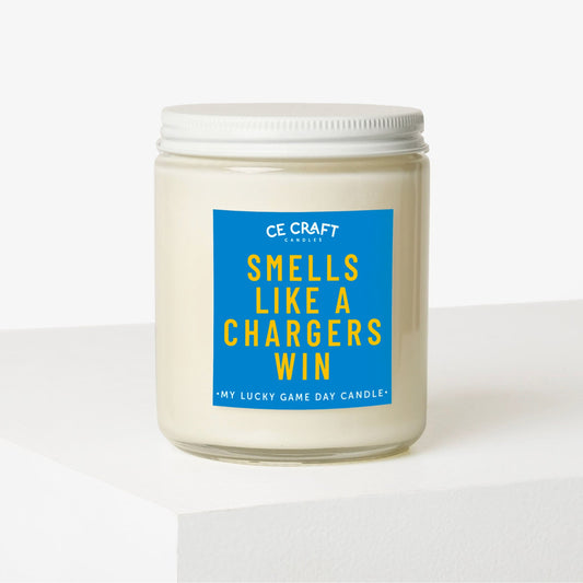 Smells Like a Chargers Win Scented Candle C & E Craft Co 