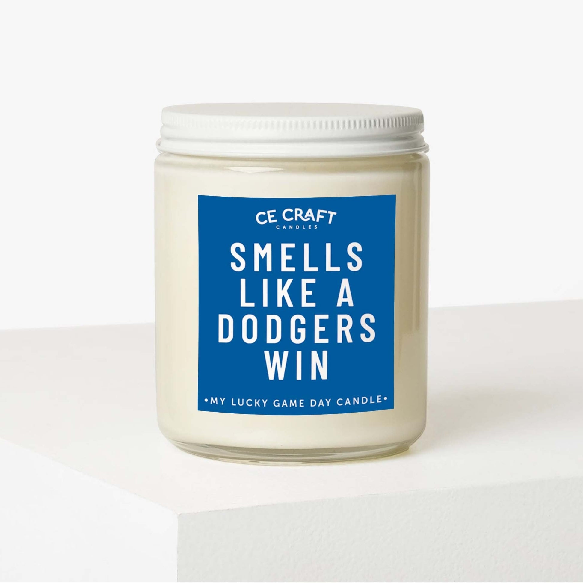Smells Like A Dodgers Win Scented Candle C & E Craft Co 