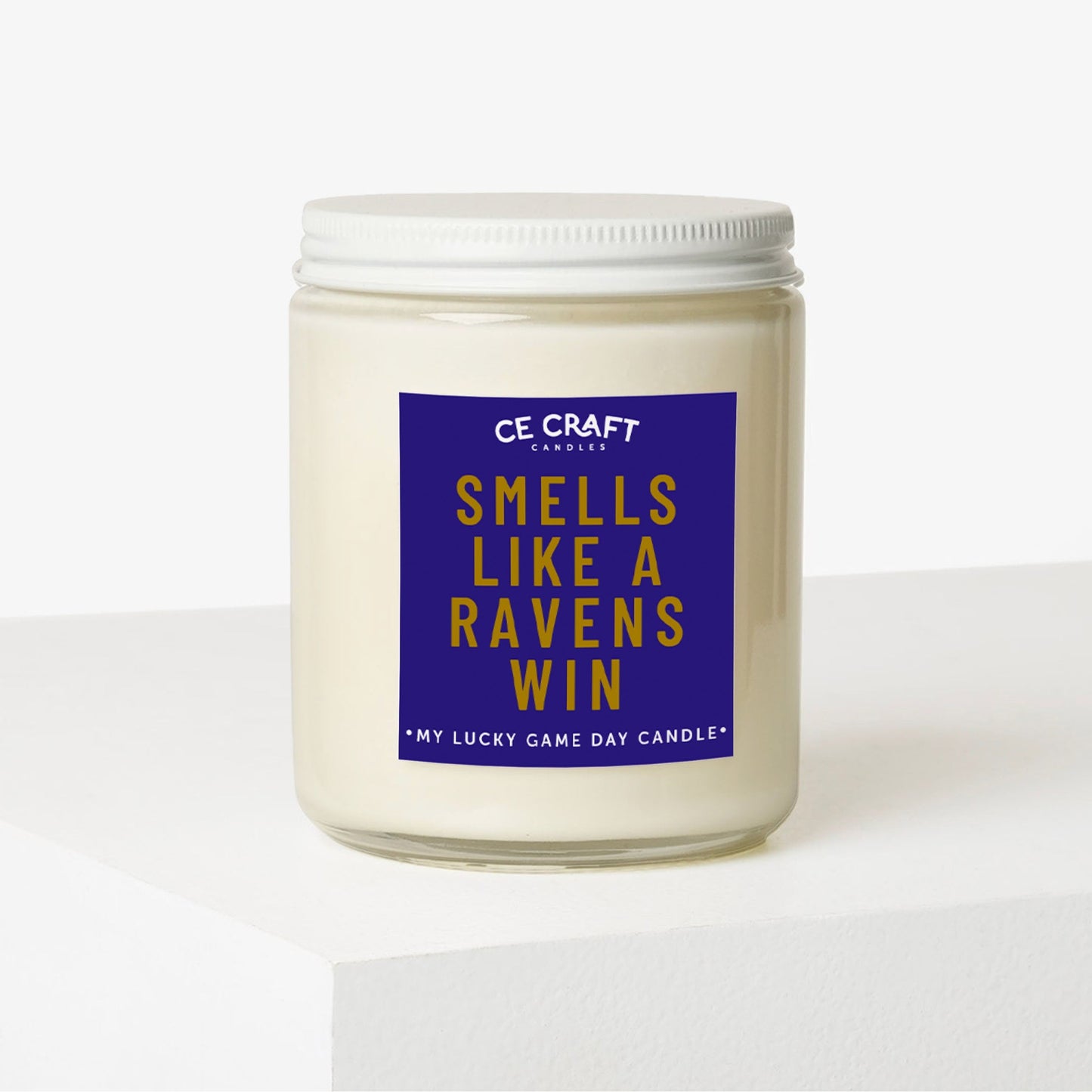Smells Like a Ravens Win Scented Candle C & E Craft Co 