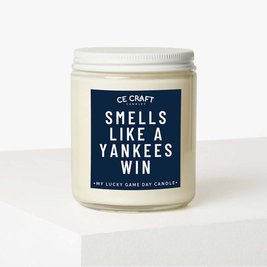Smells Like A Yankees Win Scented Candle C & E Craft Co 
