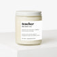 Teacher Definition Candle C & E Craft Co 