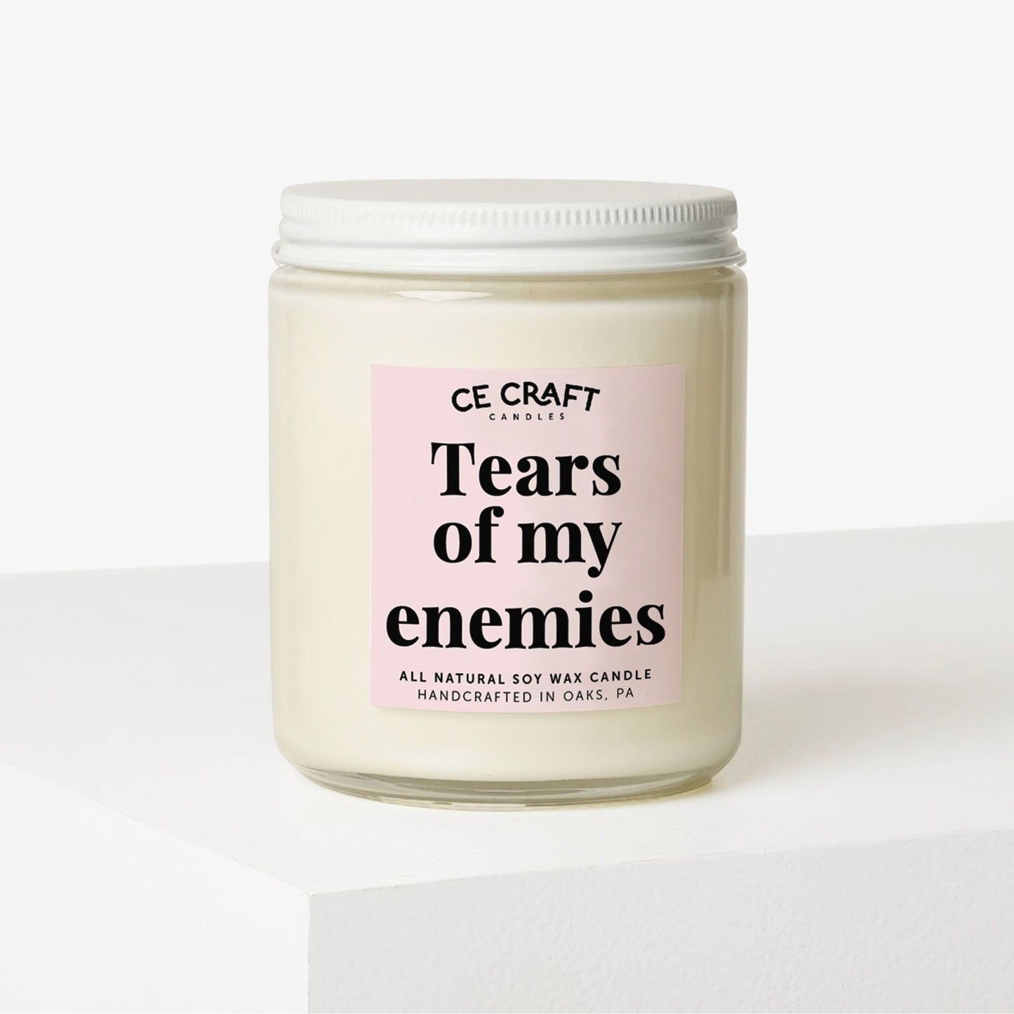 Tears of My Enemies Soy Wax Candle C & E Craft Co 