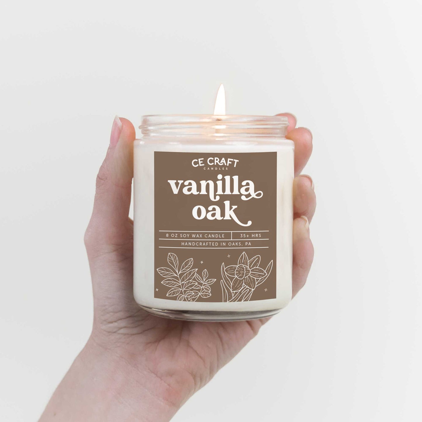 Vanilla Oak Scented Candle Candles CE Craft 