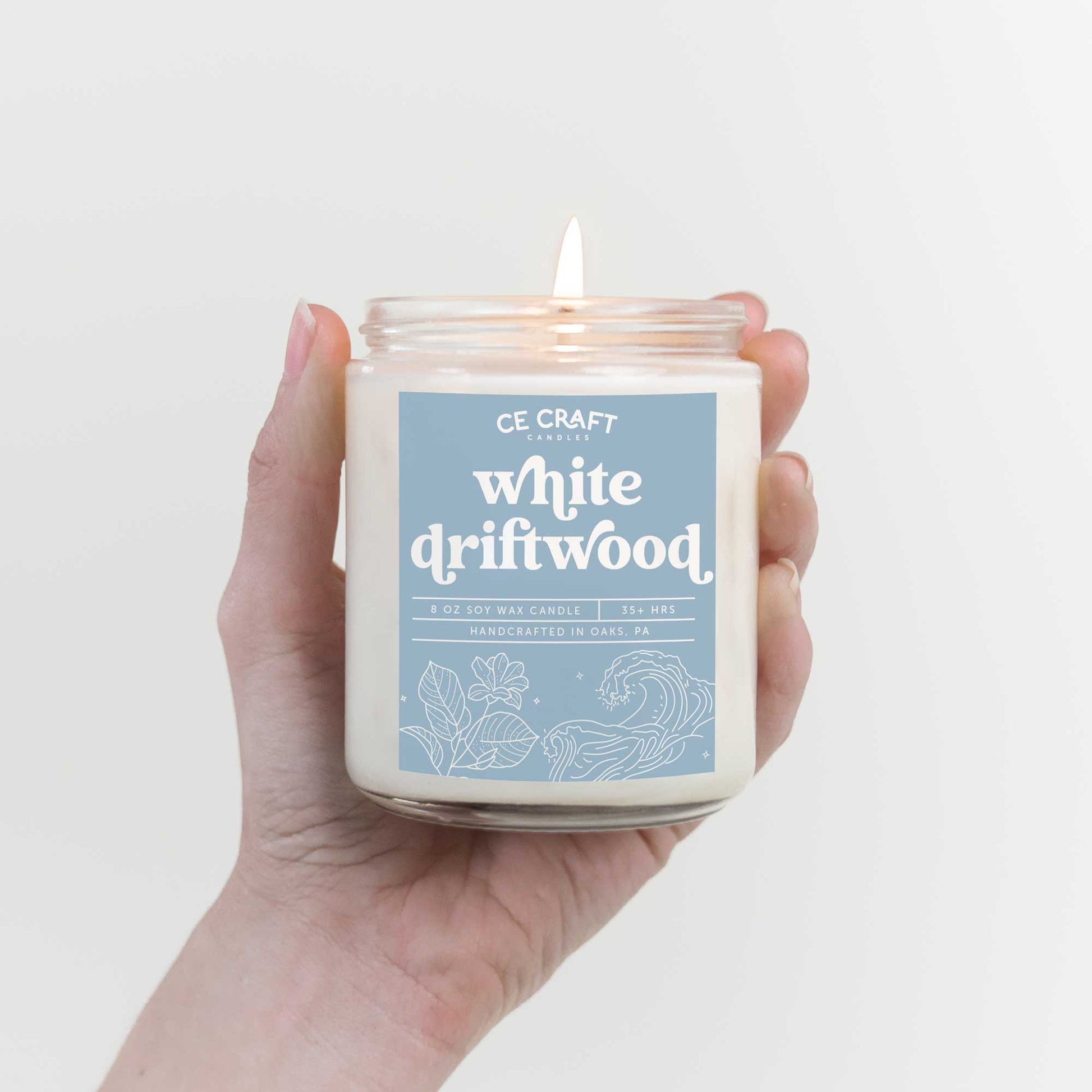 White Driftwood Scented Candle Candles CE Craft 